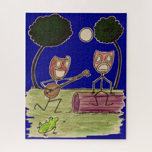 Comedy serenades Tragedy vom Vollmond Puzzle (Vertikal)