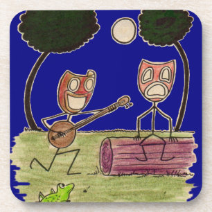Comedy serenades Tragedy vom Vollmond Untersetzer