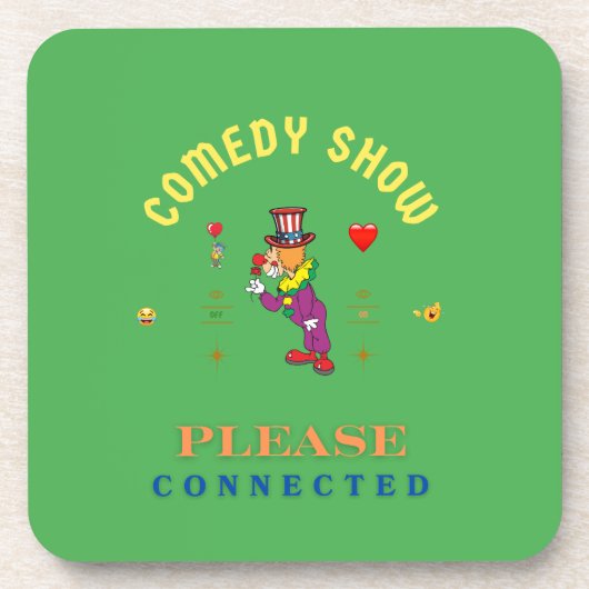 COMEDY SHOW  GETRÄNKEUNTERSETZER (Vorderseite)