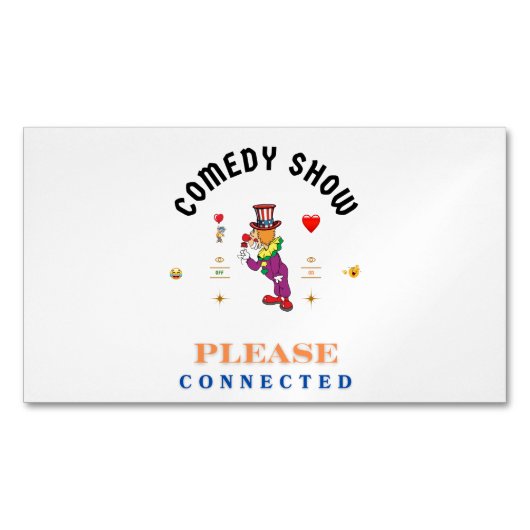 COMEDY SHOW MAGNETISCHE VISITENKARTE (Vorderseite)