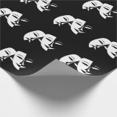 Comedy Tragedy Black and White Theater Maske Geschenkpapier (Ecke)