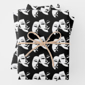 Comedy Tragedy Black and White Theater Maske Geschenkpapier Set (Beispiel)
