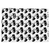 Comedy Tragedy Black and White Theater Maske Große Geschenktüte (Rückseite)