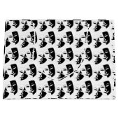 Comedy Tragedy Black and White Theater Maske Große Große Geschenktüte (Vorderseite)