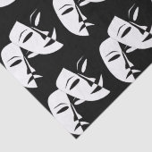 Comedy Tragedy Black and White Theater Maske Seidenpapier (Detail)