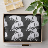 Comedy Tragedy Black and White Theater Maske Seidenpapier (Geschenk)