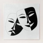 Comedy/Tragedy Black and White Theatre Maske Puzzle<br><div class="desc">Comedy/Tragedy Black and White Theatre Masks are offered on a variety of products in my store. See the collection by that name for something you need or "transfer the design" option is available as well.</div>