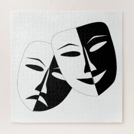 Comedy/Tragedy Black and White Theatre Maske Puzzle