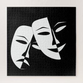 Comedy/Tragedy Black and White Theatre Maske Puzzle