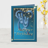 Comedy Tragedy Blue Theater Mask Birthday Card Karte (Gelbe Blume)