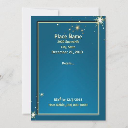 Comedy Tragedy Blue Theater Mask Christmas Einladu Einladung (Rückseite)