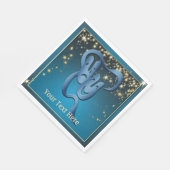 Comedy Tragedy Blue Theatre Mask Custom Serviette (Ecke)