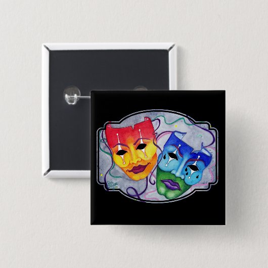 Comedy & Tragedy Button (Vorne & Hinten)