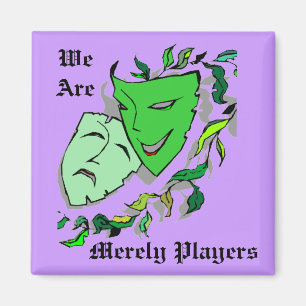 COMEDY & TRAGEDY DRAMA MASKS THEATER Magnet