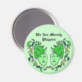 COMEDY & TRAGEDY DRAMA MASKS THEATER Magnet (Vorderseite/Rückseite)