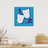 Comedy Tragedy Drama Poster (Küche)