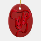 Comedy Tragedy Drama Theater Weihnachtsfeier Keramik Ornament (Vorne)