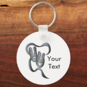 Comedy Tragedy Gray Theater Maske Schlüsselkette Schlüsselanhänger (Vorderseite)