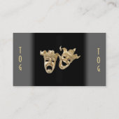 Comedy Tragedy Greek Masks Theater Business Card Visitenkarte (Rückseite)