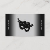 Comedy Tragedy Griechisch Black Mask Business Card Visitenkarte (Rückseite)