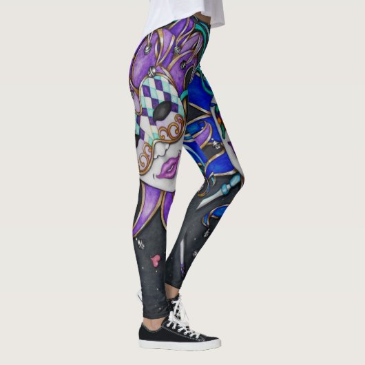 Comedy/Tragedy Jester Mask Leggings (Rechts)