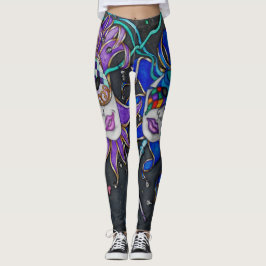 Comedy/Tragedy Jester Mask Leggings