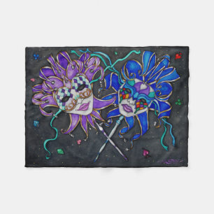 Comedy/Tragedy Jester Masks Fleecedecke