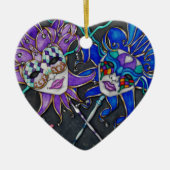 Comedy/Tragedy Jester Masks Keramikornament (Vorne)