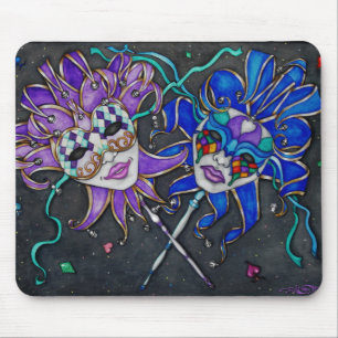 Comedy/Tragedy Jester Masks Mousepad