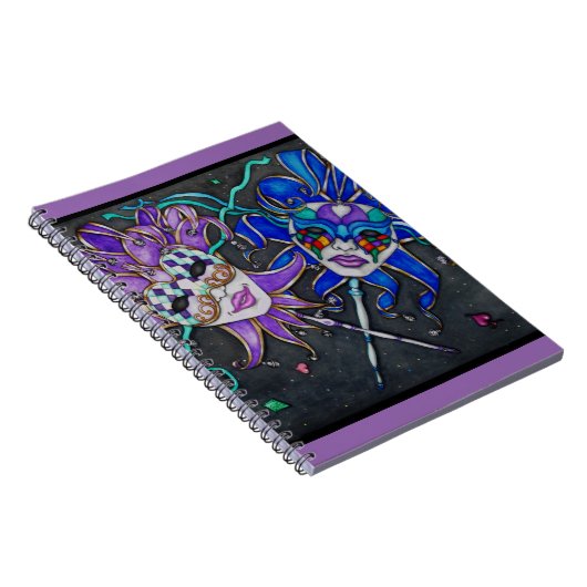 Comedy/Tragedy Jester Masks Notizblock (Rechte Seite)