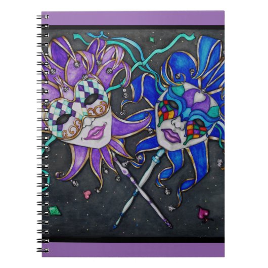 Comedy/Tragedy Jester Masks Notizblock (Vorderseite)