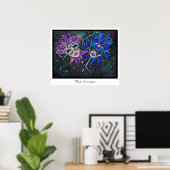 Comedy/Tragedy Jester Masks Poster (Heimbüro)