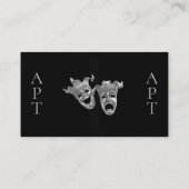 Comedy Tragedy Masken Theater Business Card Visitenkarte (Rückseite)