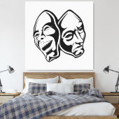 Comedy Tragedy masks masquerade still life art  Leinwanddruck (Insitu (Schlafzimmer))