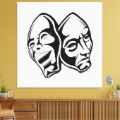 Comedy Tragedy masks masquerade still life art  Leinwanddruck (Insitu (Wohnzimmer))