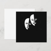 Comedy Tragedy Masks Schauspieler Geschenk Dankeskarte (Vorne/Hinten)
