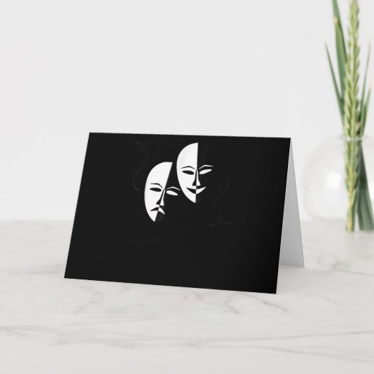 Comedy Tragedy Masks Schauspieler Geschenk Karte (Vorderseite)