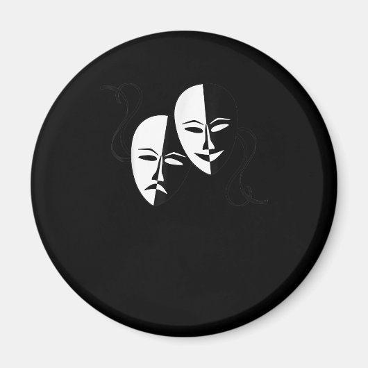 Comedy Tragedy Masks Schauspieler Geschenk Magnet (Vorne)