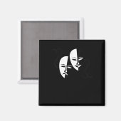 Comedy Tragedy Masks Schauspieler Geschenk Magnet (Vorderseite/Rückseite)