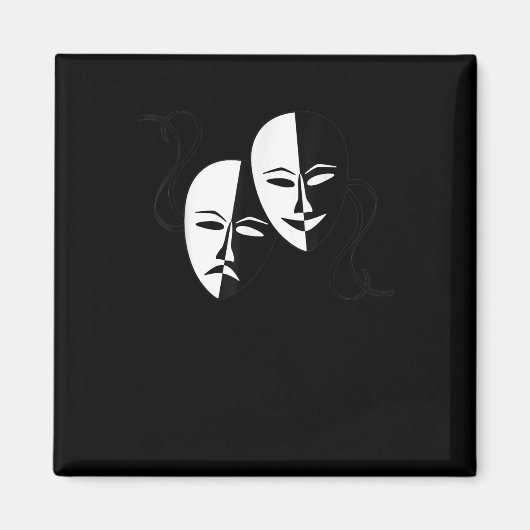 Comedy Tragedy Masks Schauspieler Geschenk Magnet (Vorne)