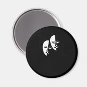 Comedy Tragedy Masks Schauspieler Geschenk Magnet (Vorderseite/Rückseite)
