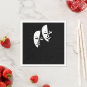 Comedy Tragedy Masks Schauspieler Geschenk Serviette (Beispiel)