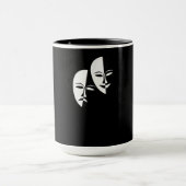 Comedy Tragedy Masks Schauspieler Geschenk Tasse (Zentrum)