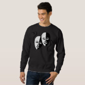 Comedy Tragedy Masks Schauspieler Retro Sweatshirt (Vorne ganz)
