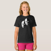 Comedy Tragedy Masks Schauspieler Retro T-Shirt (Vorne ganz)