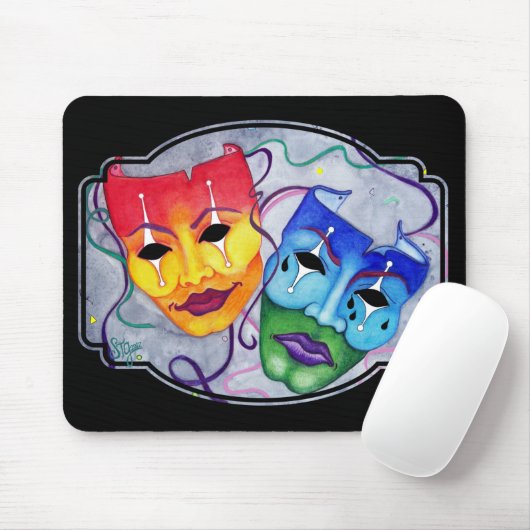 Comedy & Tragedy Mousepad (Mit Mouse)