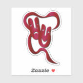 Comedy Tragedy Red Theater Mask Aufkleber (Blatt)