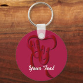 Comedy Tragedy Theater Maske Red Basic Custom BK Schlüsselanhänger (Vorderseite)