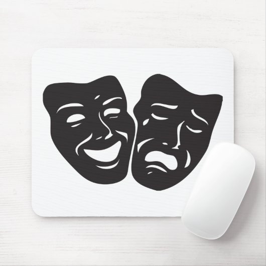 Comedy Tragedy Theater Masken Mousepad (Mit Mouse)