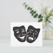 Comedy Tragedy Theater Masken Postkarte (Stehend Vorderseite)